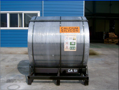 Çelik Üretim 13mm çekirdekli tel Alaşım CaFe Kalsiyum Silikon çekirdekli tel 4